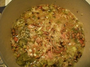 Cooking. Smells great.