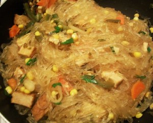 Saifun with Veggies - Sorry if it looks like instagram.