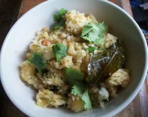 Gluten Free Upma with Attieke Cassava Couscous