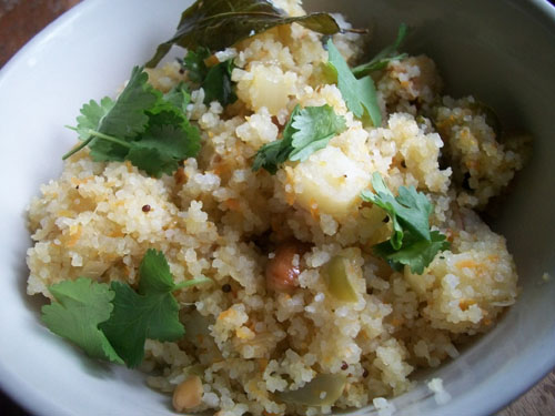 Gluten Free Upma Using Attieke Couscous