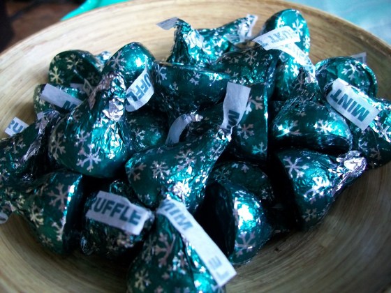 Hershey's Kisses with Mint Truffle