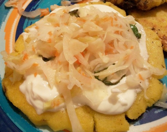 Pupusa with Curtido